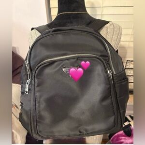 Black Nylon Backpack